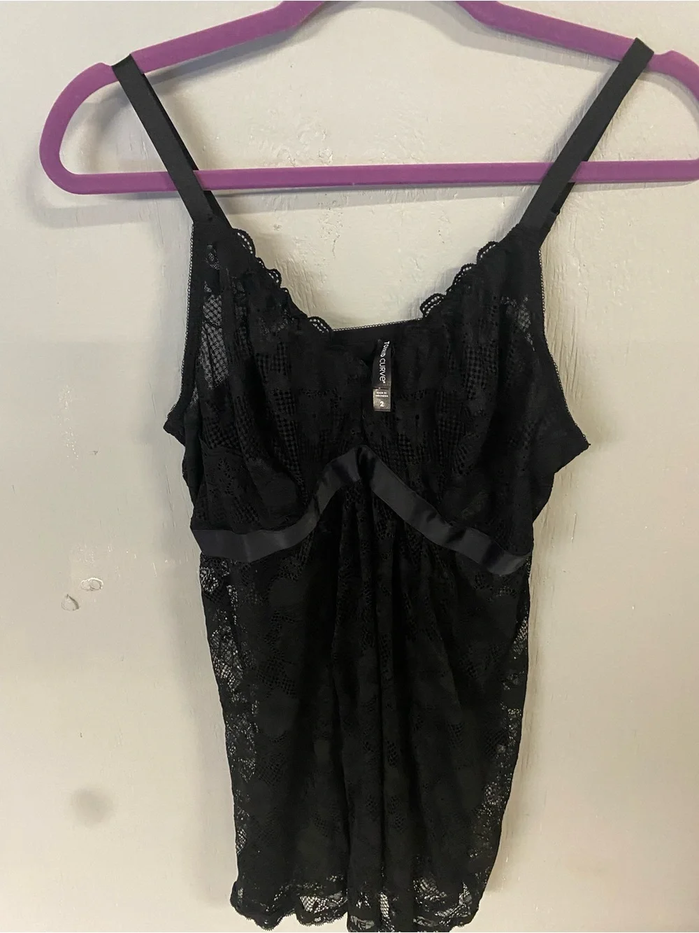 TORRID Curve Black Lace Chemise size 2 baby doll collection